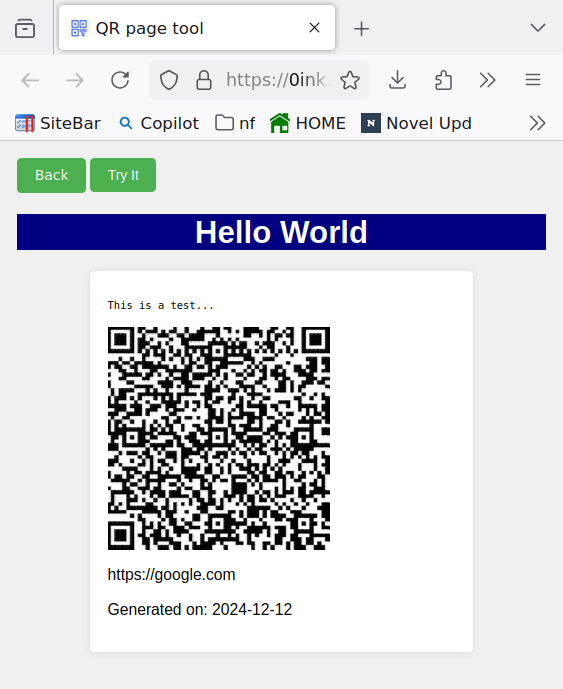 QRCode Screen