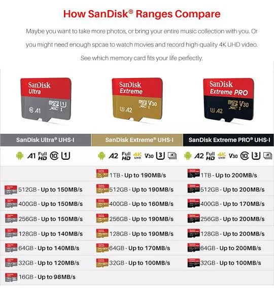 SanDisk classes 1